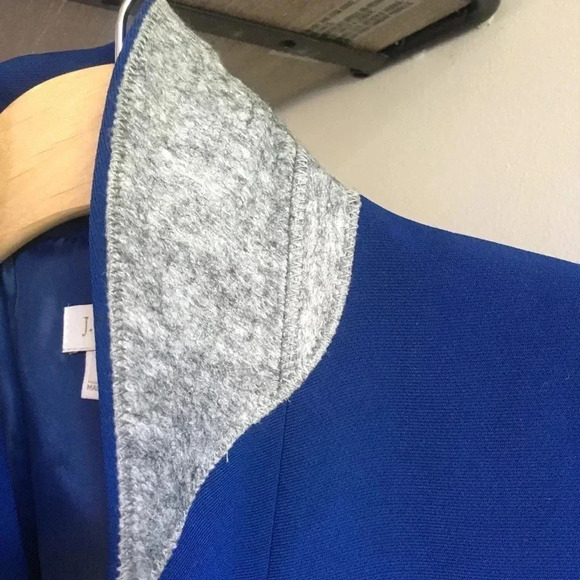 J Crew blazer • NWOT • blue • 6 grey collar detail - Picture 2 of 7